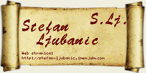 Stefan Ljubanić vizit kartica